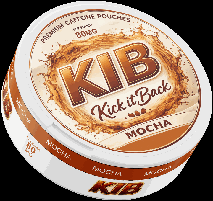 KIB Mocha caffeine pouches, 80 mg per pouch